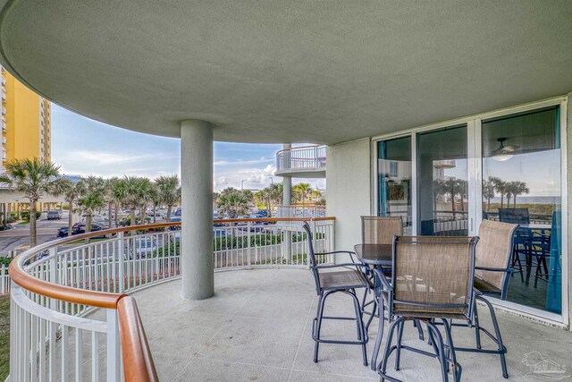 view of patio / terrace with a balcony