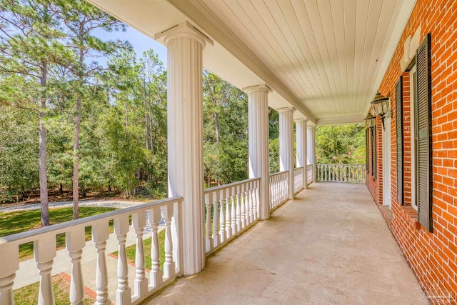 view of patio with covered porch