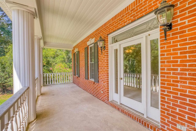 view of patio / terrace with a porch