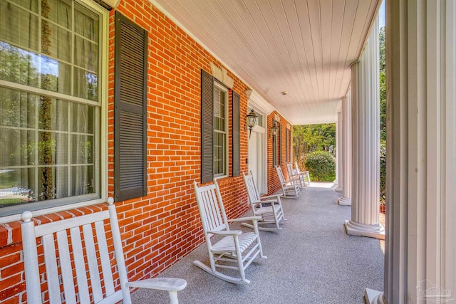 view of patio / terrace with covered porch