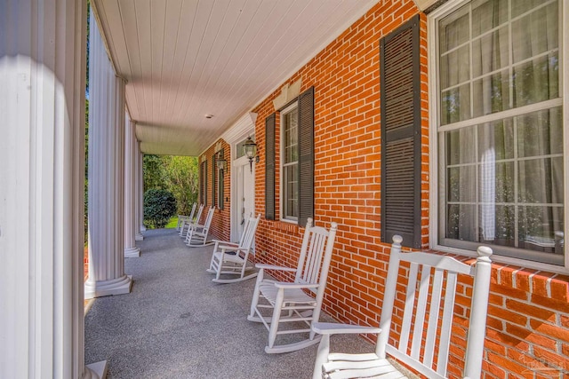 view of patio with covered porch