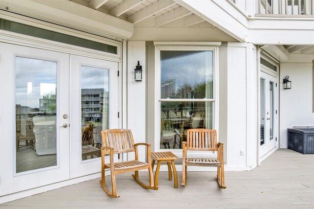 exterior space with french doors