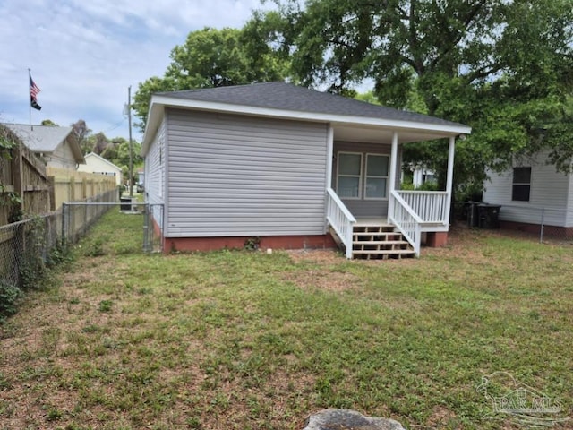 2008 Augusta Ave, Pensacola, FL 32507 - rear view of property with covered porch