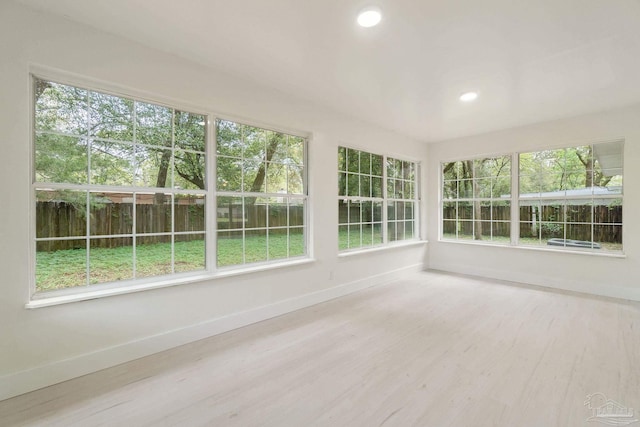 4514 Florelle Way, Pensacola, FL 32505 - unfurnished sunroom featuring baseboards, wood finished floors, and recessed lighting