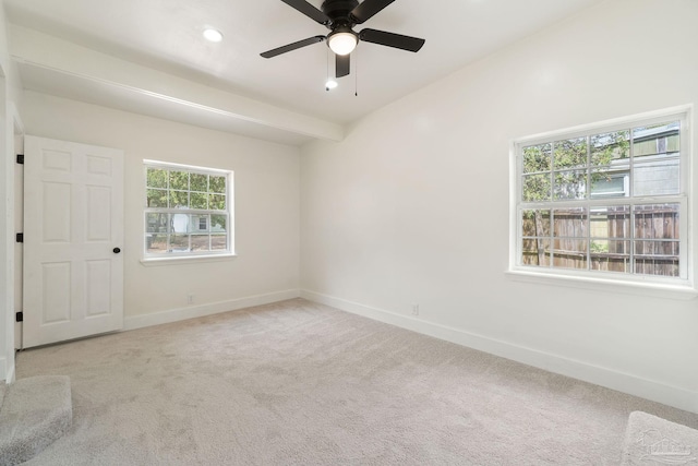 4514 Florelle Way, Pensacola, FL 32505 - unfurnished room featuring baseboards, ceiling fan, carpet floors, and recessed lighting