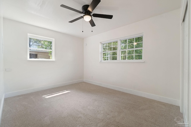 4514 Florelle Way, Pensacola, FL 32505 - carpeted empty room with plenty of natural light, baseboards, and a ceiling fan