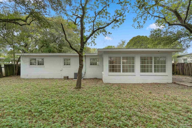 4514 Florelle Way, Pensacola, FL 32505 - back of house featuring fence, a yard, and concrete block siding