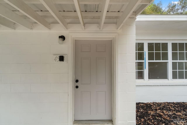 4514 Florelle Way, Pensacola, FL 32505 - entrance to property with concrete block siding