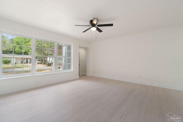4514 Florelle Way, Pensacola, FL 32505 - empty room with light wood finished floors, baseboards, and ceiling fan