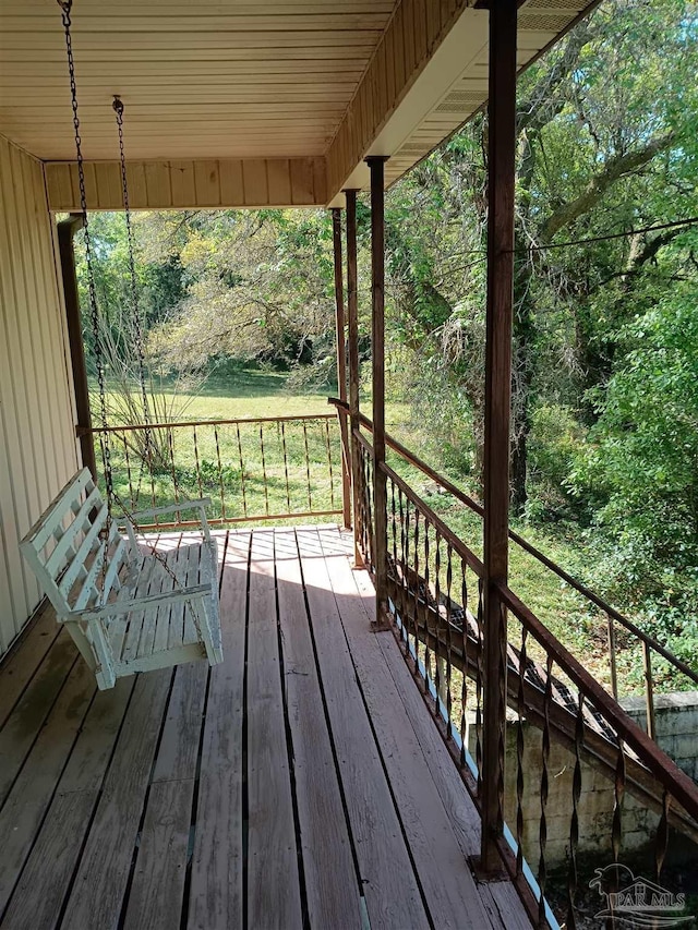 4801 Berryhill Rd, Milton, FL 32570 - view of wooden terrace