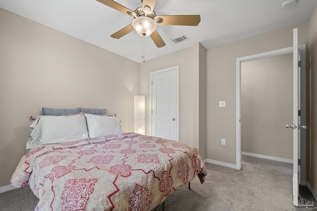 5661 Maggie Rose Cir, Milton, FL 32570 - bedroom featuring carpet floors and a ceiling fan