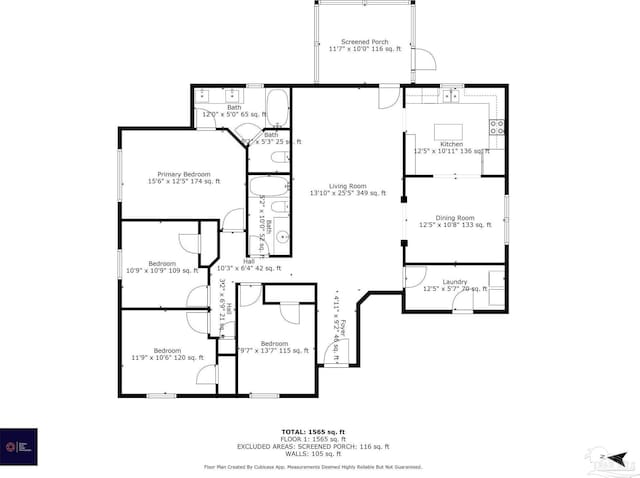 5661 Maggie Rose Cir, Milton, FL 32570 - view of floor plan / room layout