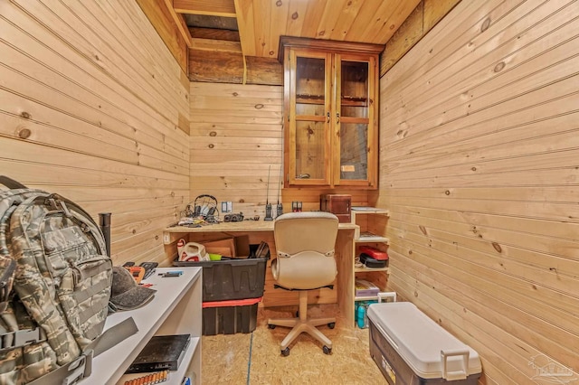 3720 Arbor Ridge Rd, Pace, FL 32571 - office space featuring wooden walls and wood ceiling