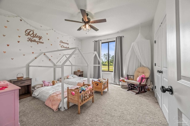 3720 Arbor Ridge Rd, Pace, FL 32571 - carpeted bedroom with a ceiling fan