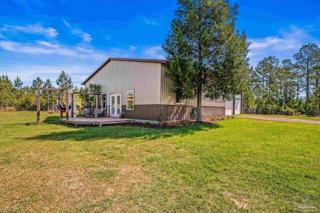 3720 Arbor Ridge Rd, Pace, FL 32571 - exterior space with french doors and a garage