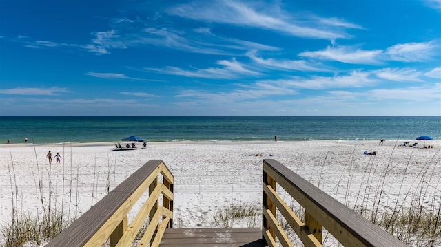 property view of water with a view of the beach