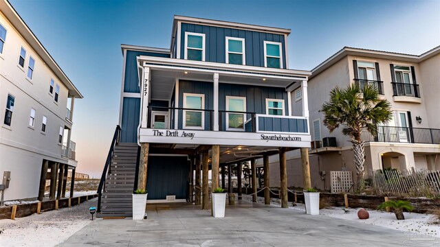 view of front of house with central AC