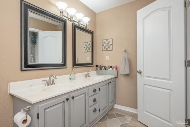 bathroom with vanity