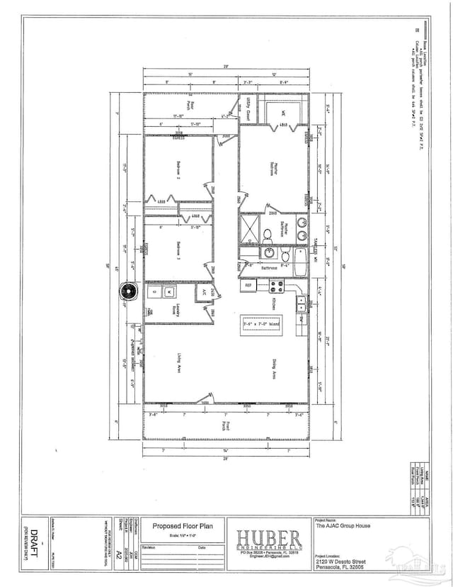 2120 W Desoto St, Pensacola, FL 32505 - floor plan / room layout