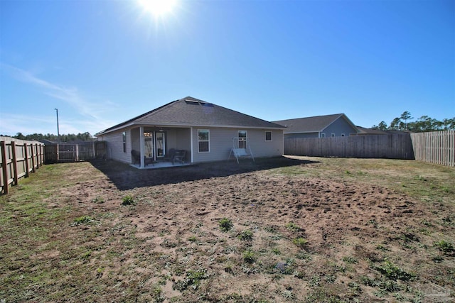 back of property featuring a patio area