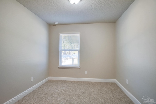 spare room with carpet floors and a textured ceiling