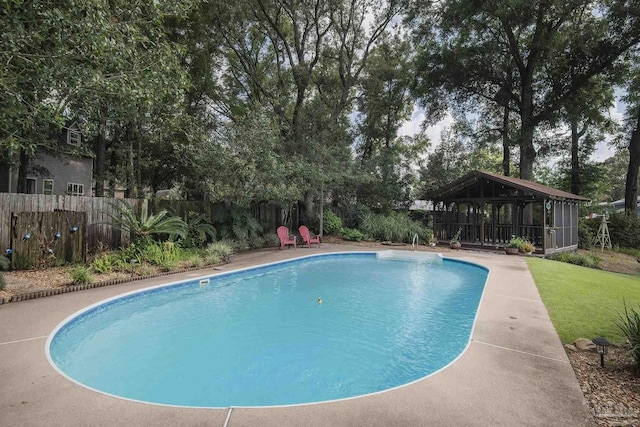 view of pool featuring a gazebo