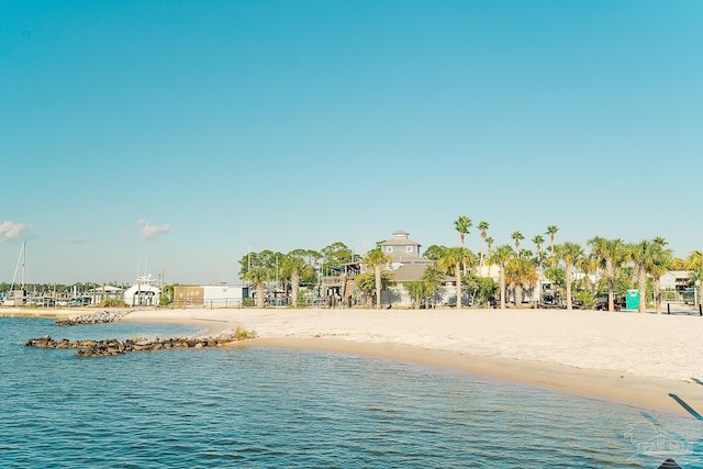 property view of water with a view of the beach