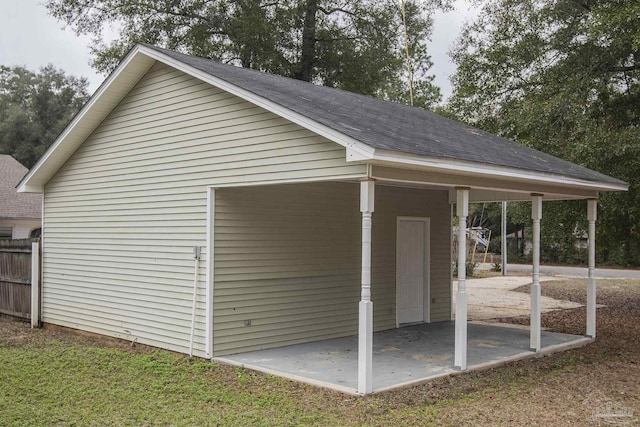 view of outbuilding