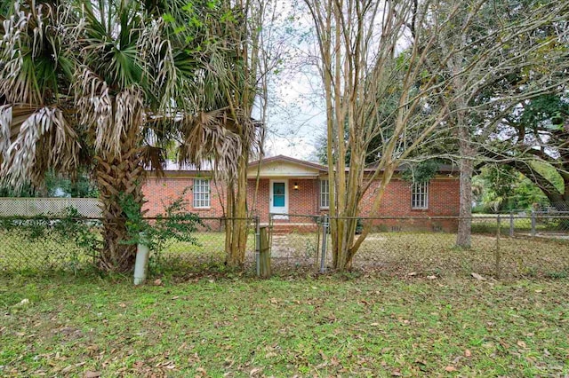 view of home's exterior with a lawn