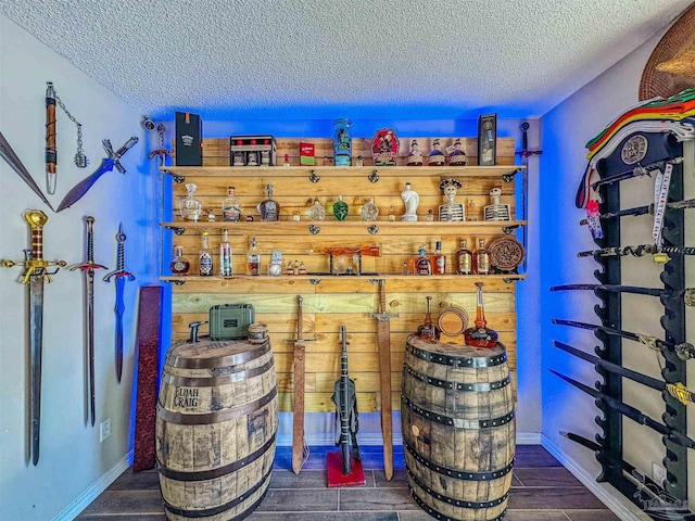 storage room featuring a textured ceiling