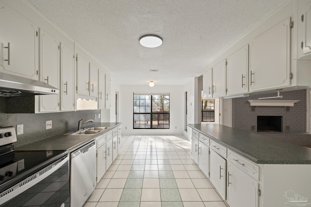 kitchen featuring white cabinetry, stainless steel appliances, sink, and backsplash