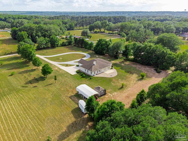 drone / aerial view featuring a rural view