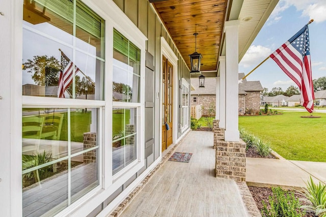 view of patio / terrace with a porch