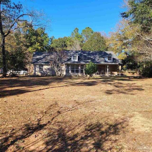 view of front of property with a porch