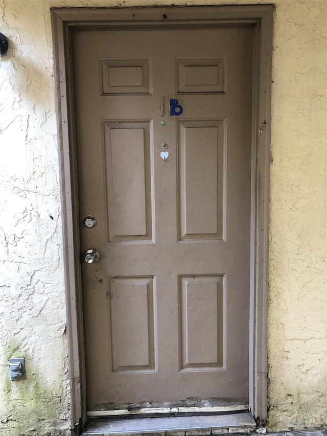 view of doorway to property