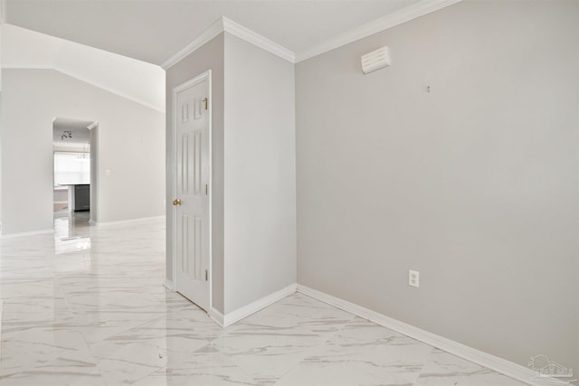 4666 Sunsail Cir, Destin, FL 32541 - unfurnished room with light marble finish flooring, baseboards, and crown molding