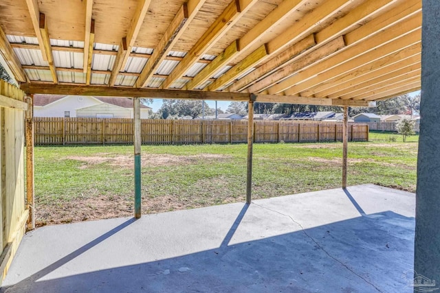 view of patio with fence