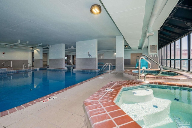 pool featuring an indoor hot tub