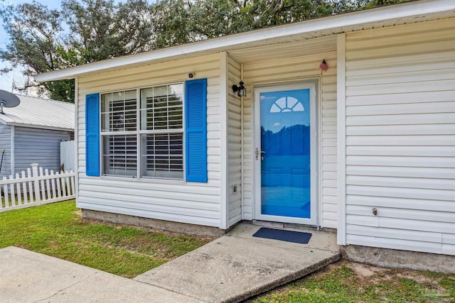 view of doorway to property