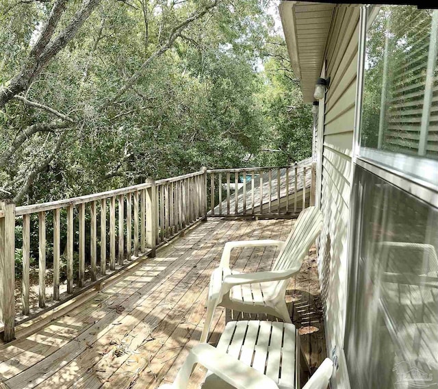 view of wooden terrace