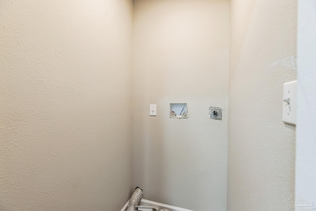 washroom featuring hookup for an electric dryer and hookup for a washing machine