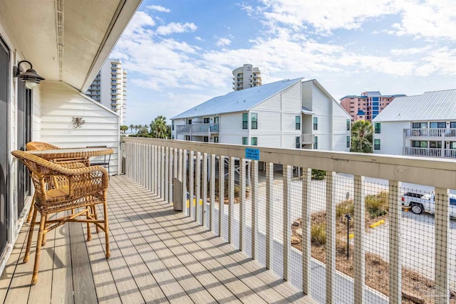 balcony featuring a residential view