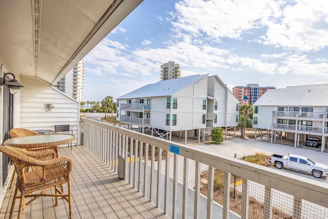 balcony with a residential view