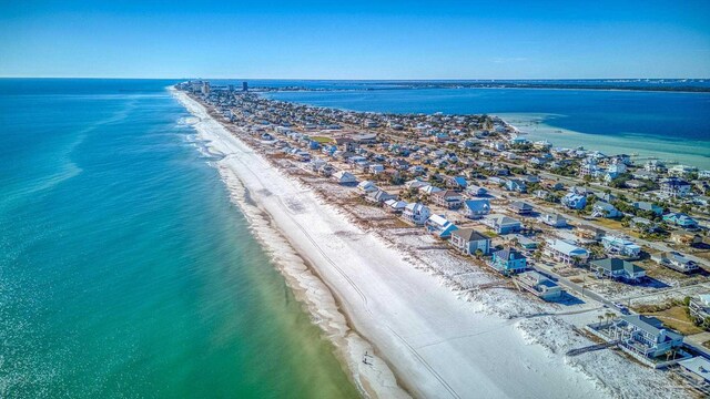 1112 Maldonado Dr, Pensacola Beach, FL 32561 - aerial view featuring a beach view and a water view