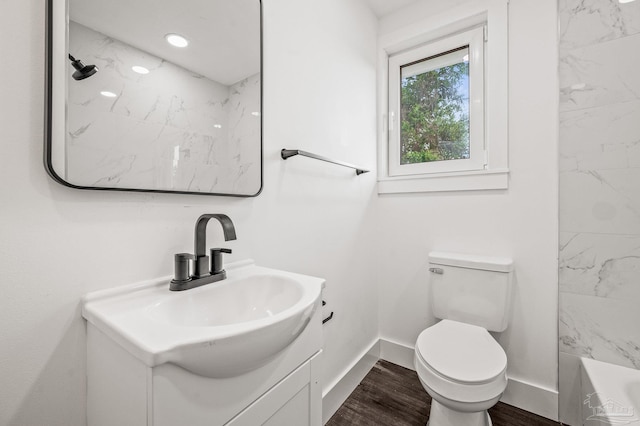 4732 Pine Ln, Pace, FL 32571 - bathroom with vanity and wood finished floors