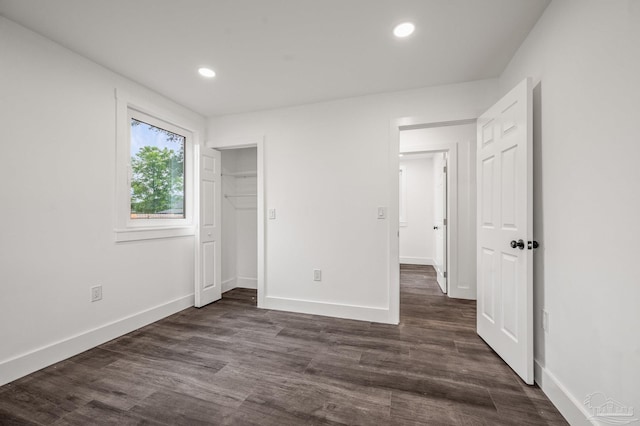 4732 Pine Ln, Pace, FL 32571 - unfurnished bedroom with recessed lighting and dark wood-style floors