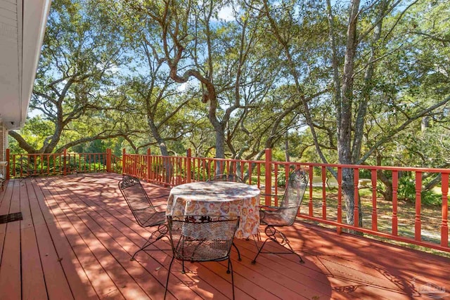 view of wooden terrace