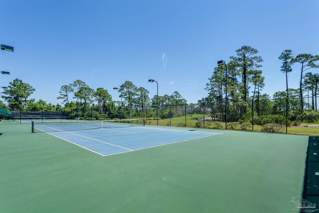 view of tennis court