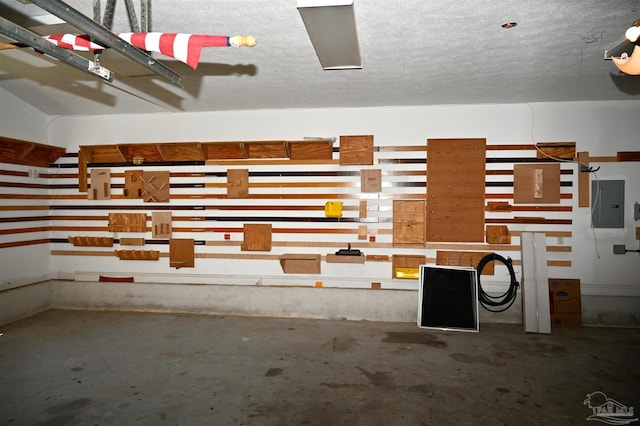 garage with electric panel