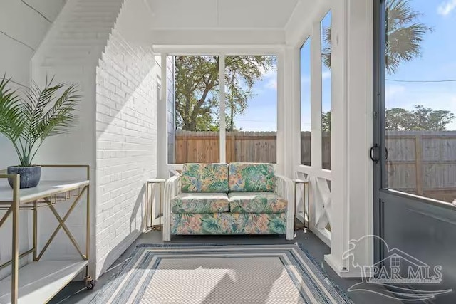 view of sunroom